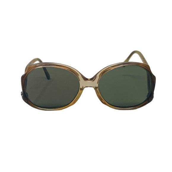 Vintage Accessories - Vintage 1970s Sunglasses Brown Round Eyes Women's France C.V. Simonne